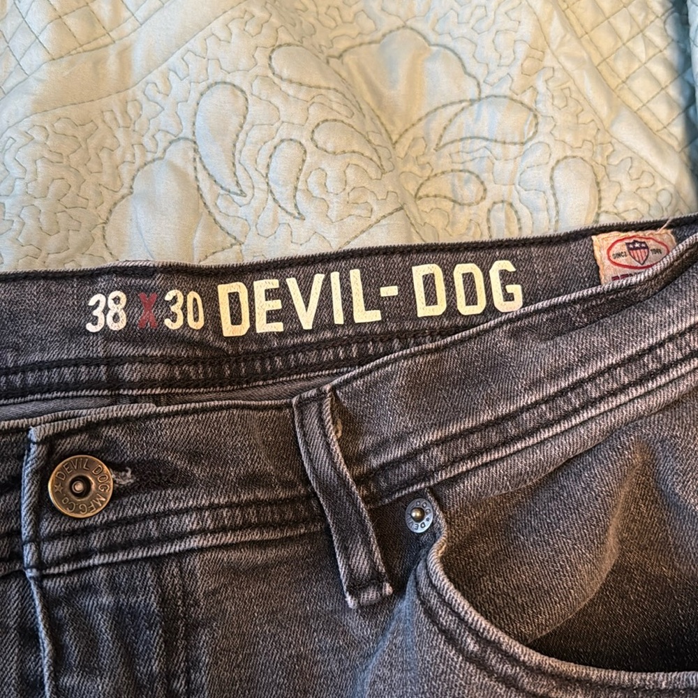 Devil Dog black washed denim jeans